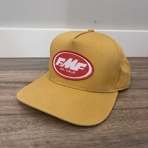 FMF Racing Gold Yellow Snapback Hat Cap Men's So. Calif. Motocross
